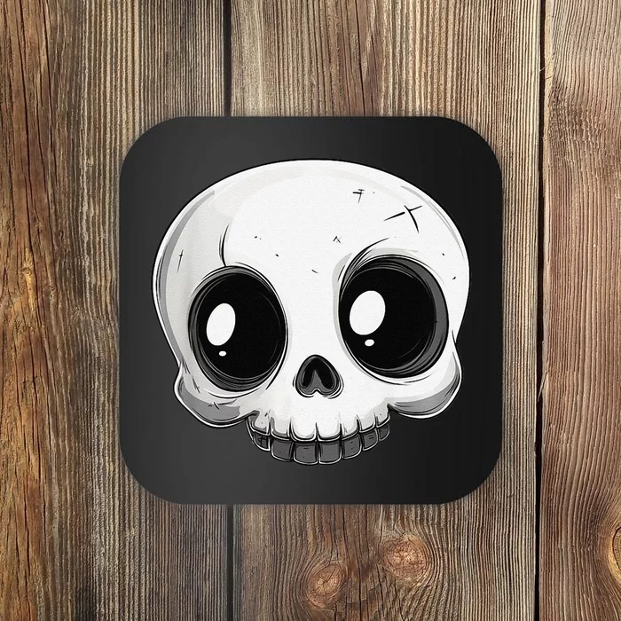 Cute Playful And Stylish Skull For Halloween Or Anytime Coaster