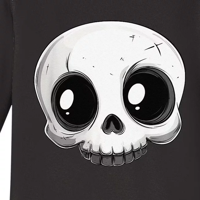 Cute Playful And Stylish Skull For Halloween Or Anytime Baby Long Sleeve Bodysuit