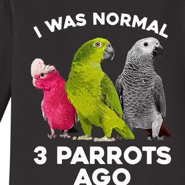 Cool Parrot Art Cockatoo Cockatiel Macaw Bird Baby Long Sleeve Bodysuit