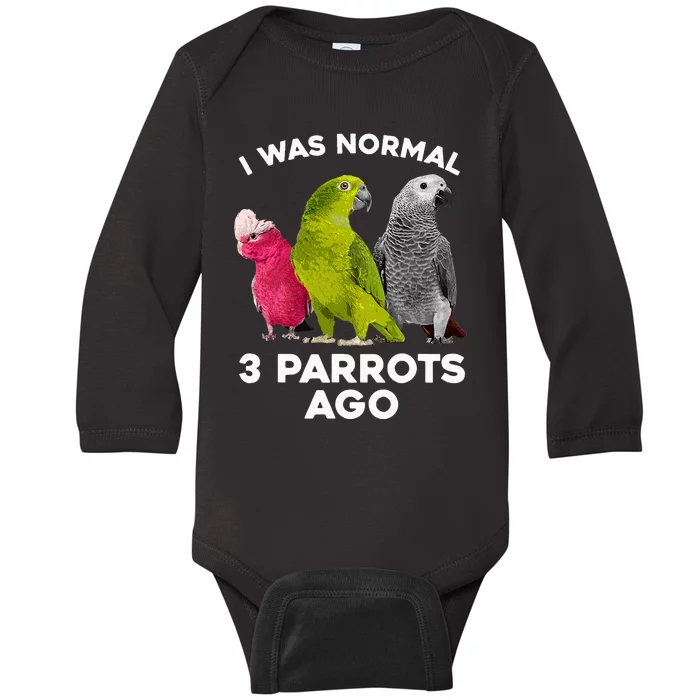 Cool Parrot Art Cockatoo Cockatiel Macaw Bird Baby Long Sleeve Bodysuit