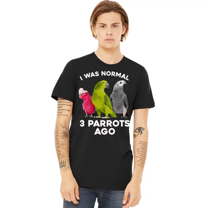 Cool Parrot Art Cockatoo Cockatiel Macaw Bird Premium T-Shirt