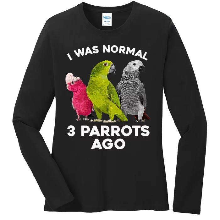 Cool Parrot Art Cockatoo Cockatiel Macaw Bird Ladies Long Sleeve Shirt