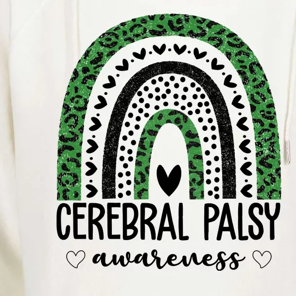 Cerebral Palsy Awareness Rainbow Womens Funnel Neck Pullover Hood