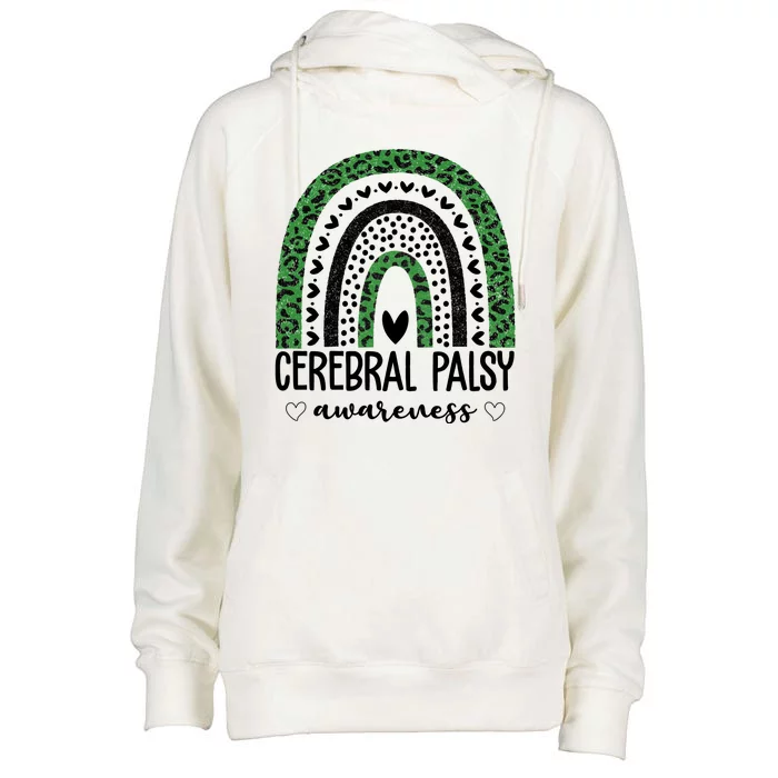 Cerebral Palsy Awareness Rainbow Womens Funnel Neck Pullover Hood