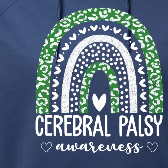 Cerebral Palsy Awareness Rainbow Performance Fleece Hoodie