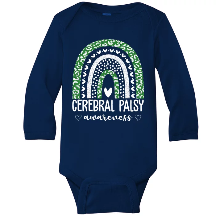 Cerebral Palsy Awareness Rainbow Baby Long Sleeve Bodysuit