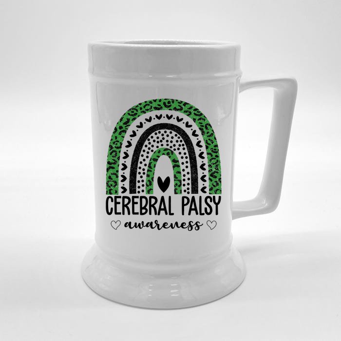 Cerebral Palsy Awareness Rainbow Front & Back Beer Stein