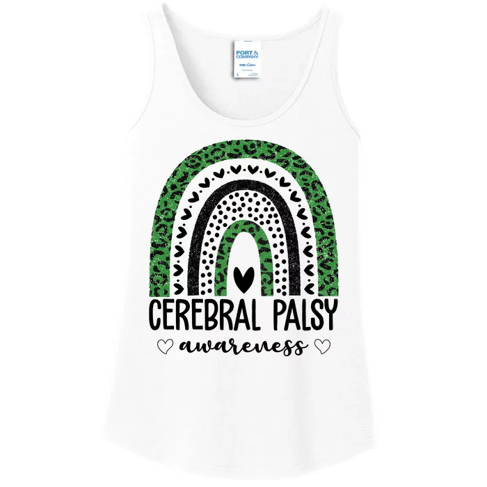 Cerebral Palsy Awareness Rainbow Ladies Essential Tank