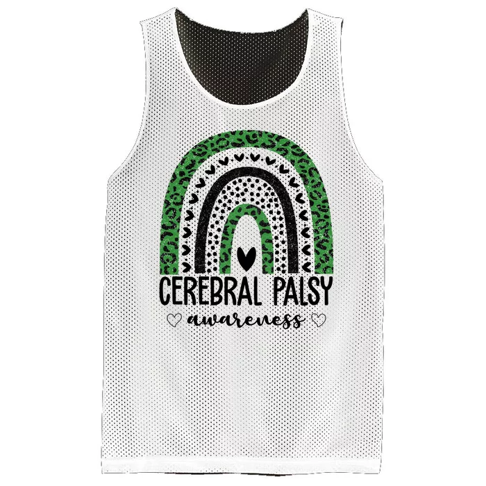 Cerebral Palsy Awareness Rainbow Mesh Reversible Basketball Jersey Tank