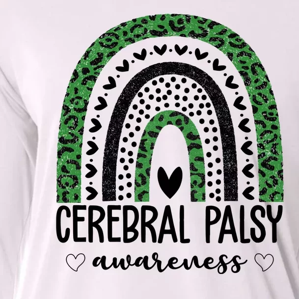 Cerebral Palsy Awareness Rainbow Cooling Performance Long Sleeve Crew