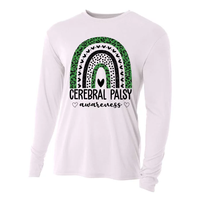 Cerebral Palsy Awareness Rainbow Cooling Performance Long Sleeve Crew