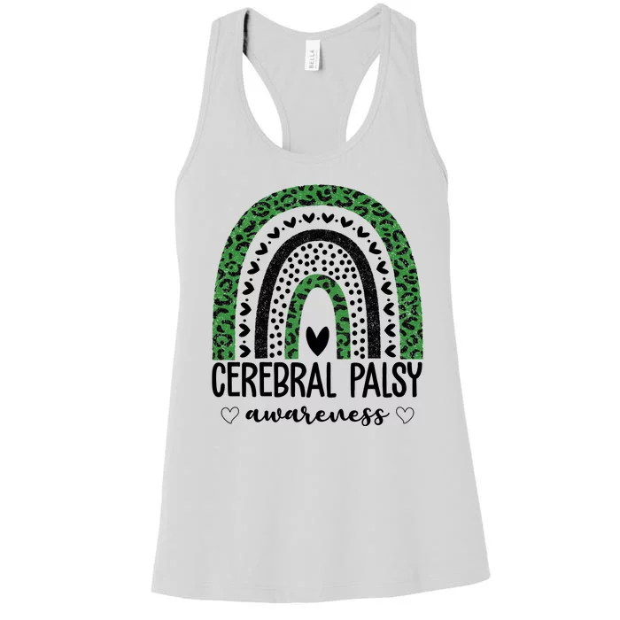 Cerebral Palsy Awareness Rainbow Women's Racerback Tank