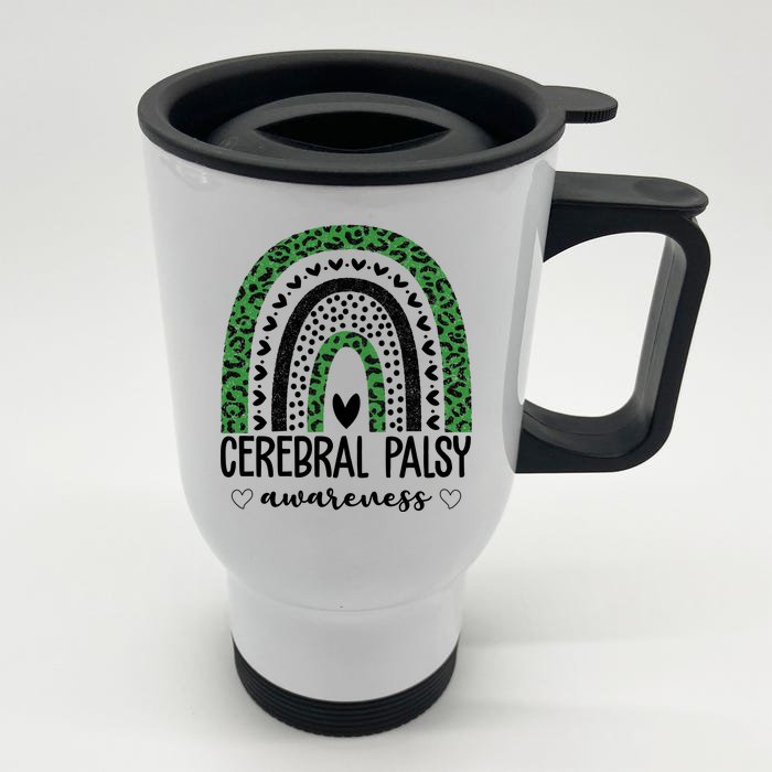 Cerebral Palsy Awareness Rainbow Stainless Steel Travel Mug