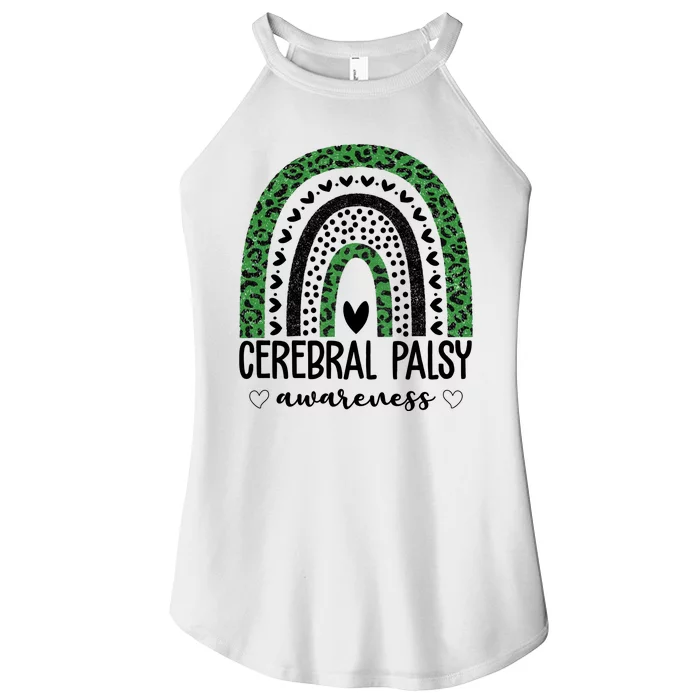 Cerebral Palsy Awareness Rainbow Women’s Perfect Tri Rocker Tank