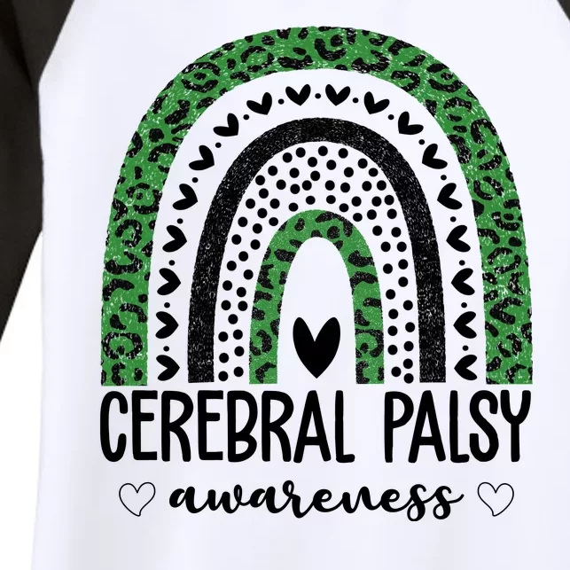 Cerebral Palsy Awareness Rainbow Women's Tri-Blend 3/4-Sleeve Raglan Shirt