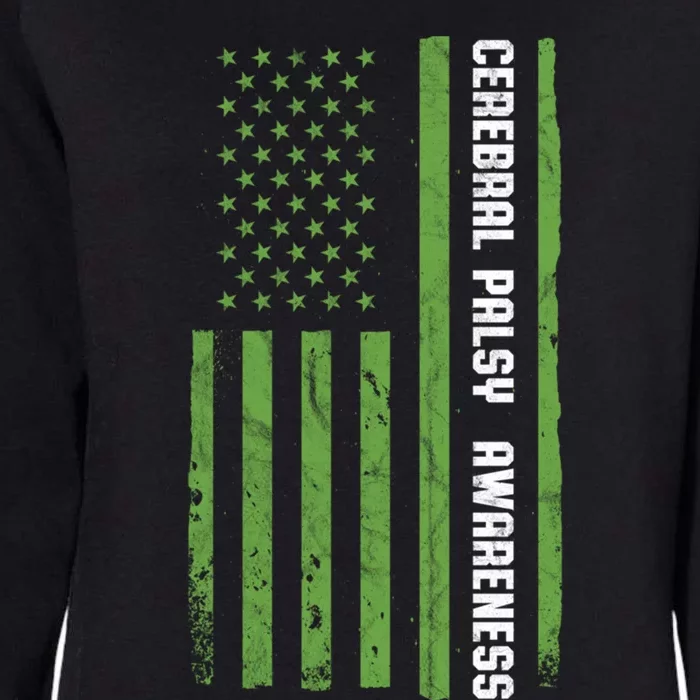 Cerebral Palsy Awareness Month American Flag Cp Gift Womens California Wash Sweatshirt