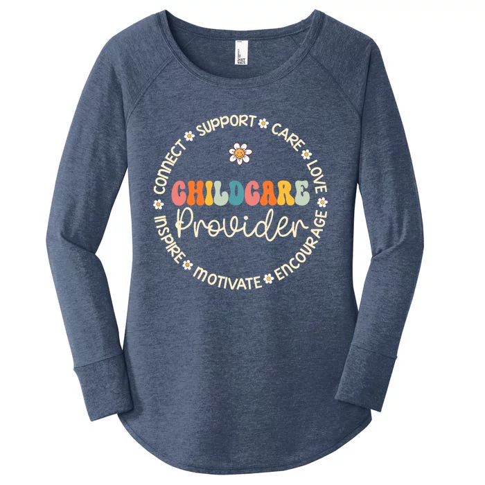 Childcare Provider Appreciation Week Back to School Women's Perfect Tri Tunic Long Sleeve Shirt