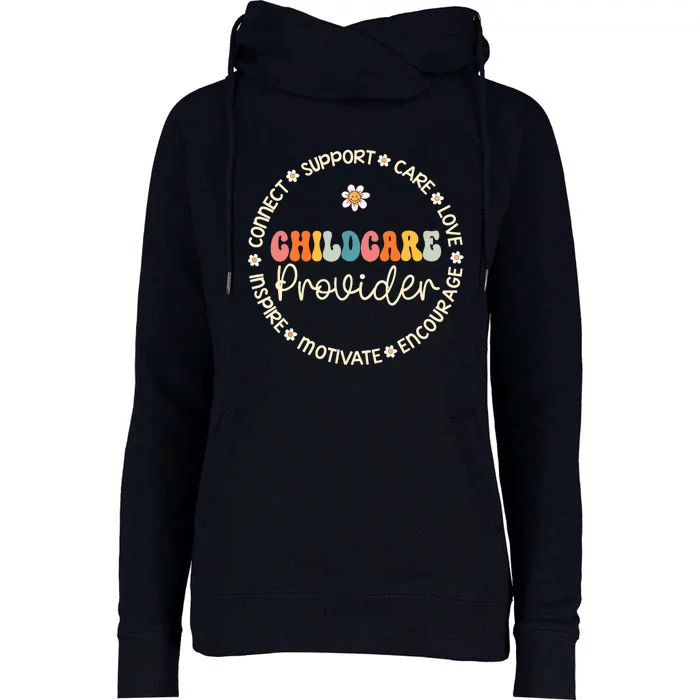 Childcare Provider Appreciation Week Back to School Womens Funnel Neck Pullover Hood