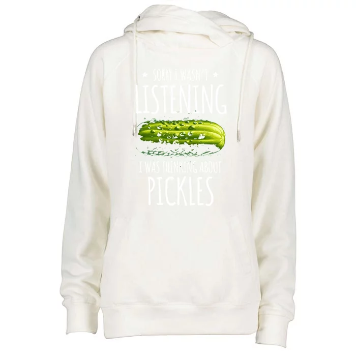 Cool Pickle And Cucumber Lover Design Gift Womens Funnel Neck Pullover Hood