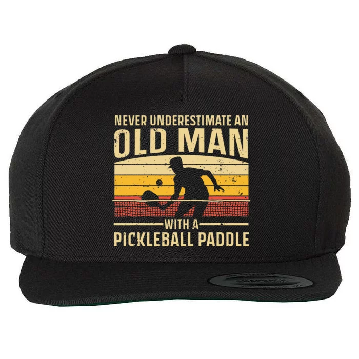 Cool Pickleball Art Women Paddle Pickleball Player Wool Snapback Cap