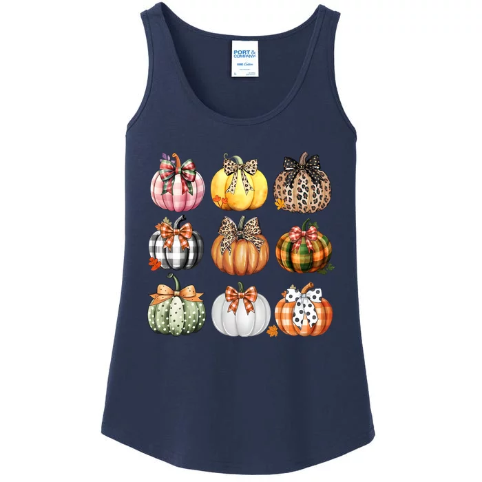 Coquette Pumpkin Autumn Fall Ladies Essential Tank