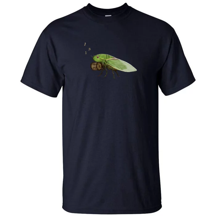 Cicada Playing A Squeezebox Tall T-Shirt