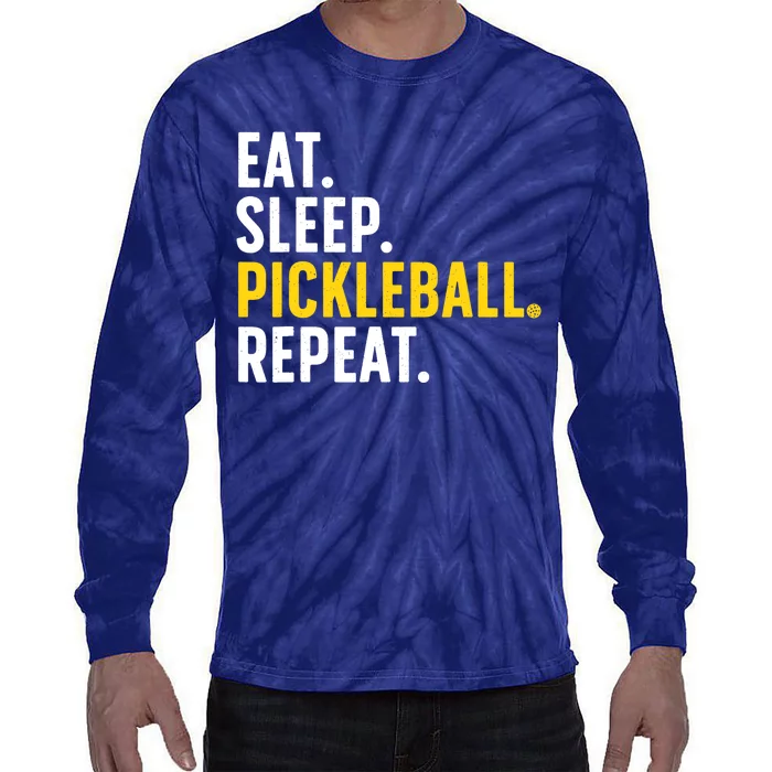 Cool Pickleball Art For Pickle Ball Lovers Players Tie-Dye Long Sleeve Shirt