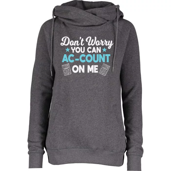 Certified Public Accountant Account Analyst Womens Funnel Neck Pullover Hood