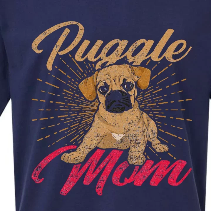 Cute Pet Animal Dog Lover Puggle Mom Mothers Day Puggle Sueded Cloud Jersey T-Shirt