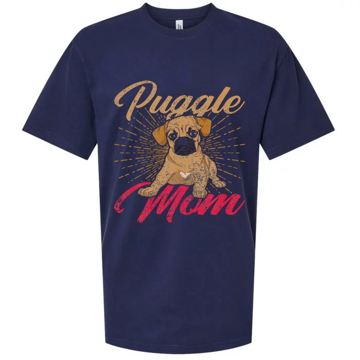 Cute Pet Animal Dog Lover Puggle Mom Mothers Day Puggle Sueded Cloud Jersey T-Shirt