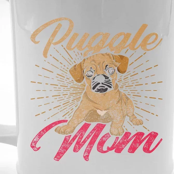 Cute Pet Animal Dog Lover Puggle Mom Mothers Day Puggle Front & Back Beer Stein