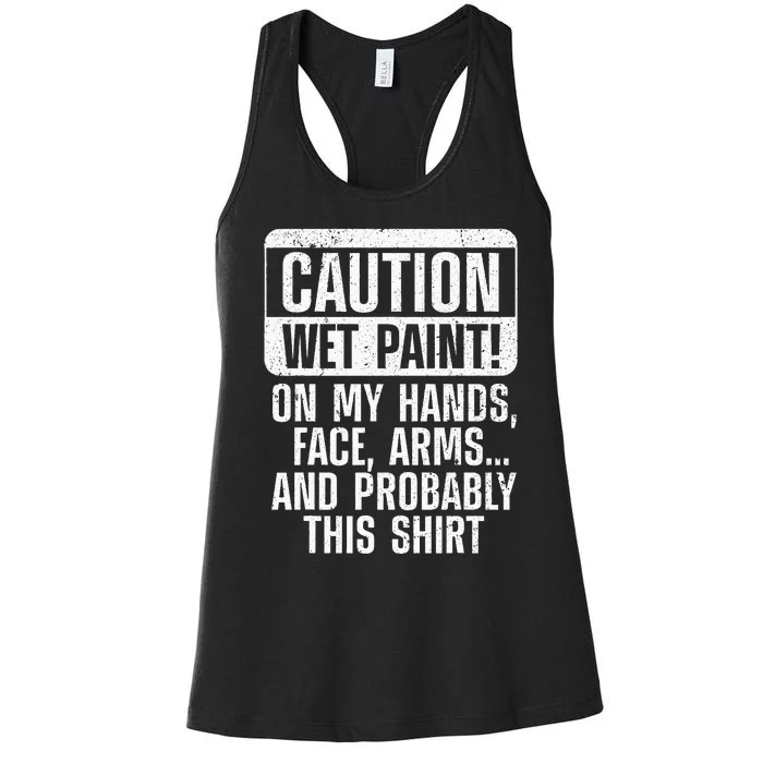 Cool Painter Art Professional Painter Paint Women's Racerback Tank