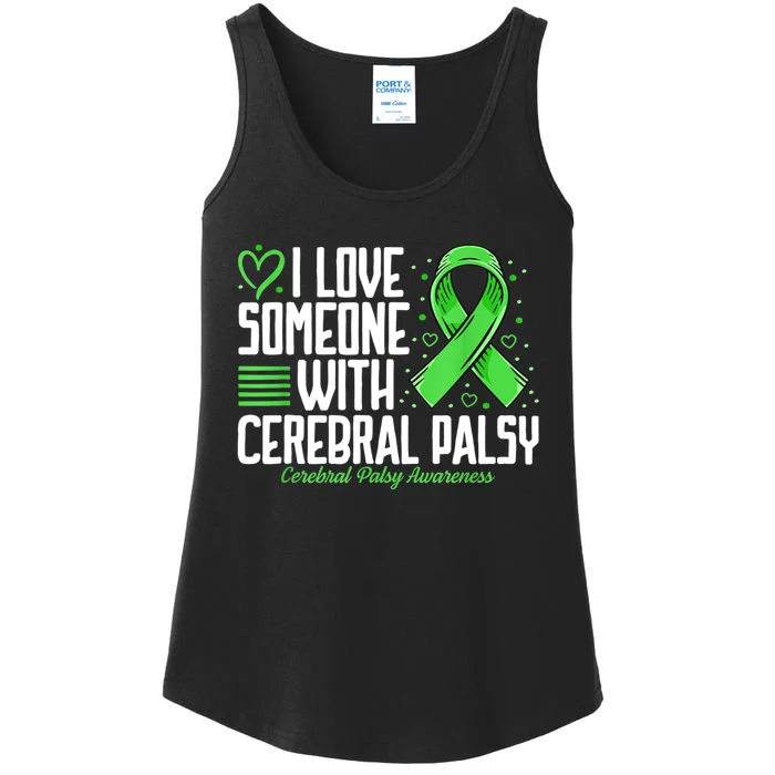 Cerebral Palsy Awareness I Love Someone With Cerebral Palsy Ladies Essential Tank