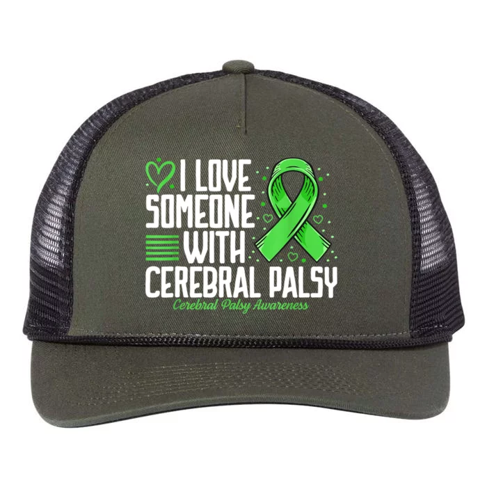 Cerebral Palsy Awareness I Love Someone With Cerebral Palsy Retro Rope Trucker Hat Cap