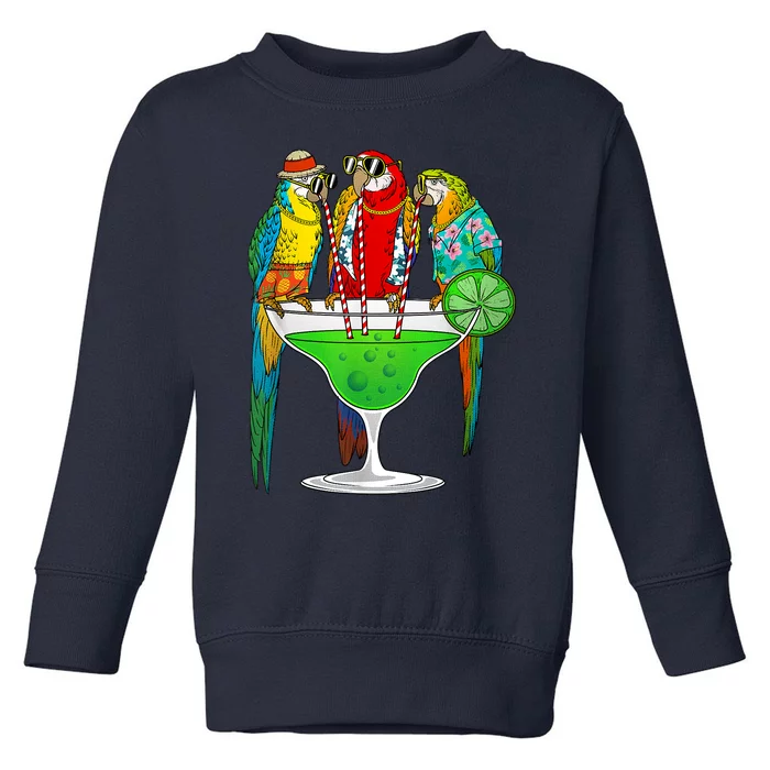 Cool Parrot Art Pet Bird Tropical Parrot Lover Toddler Sweatshirt