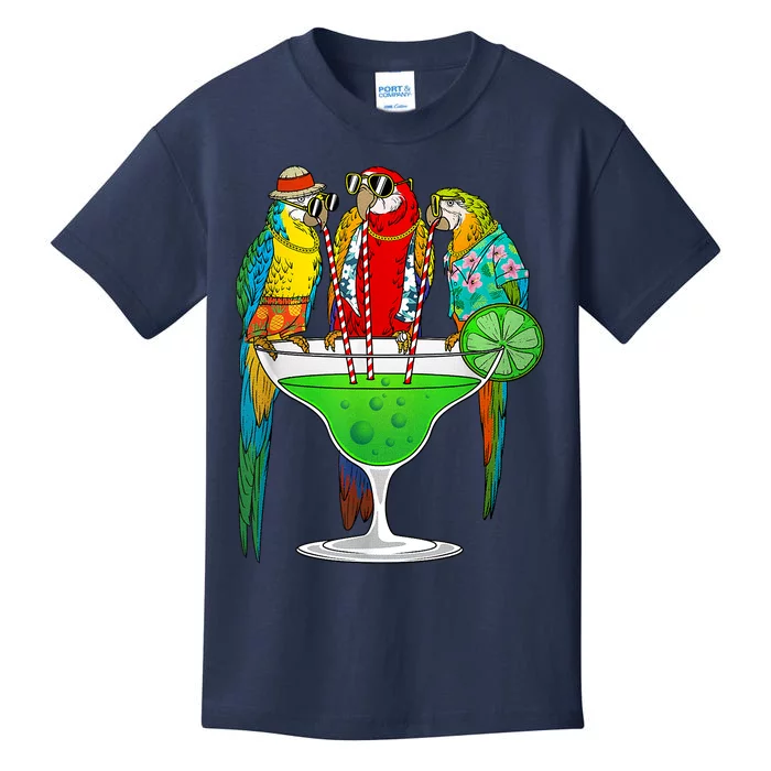 Cool Parrot Art Pet Bird Tropical Parrot Lover Kids T-Shirt