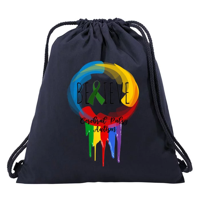 Cerebral Palsy Autism Awareness Dreamcatcher Gift Drawstring Bag