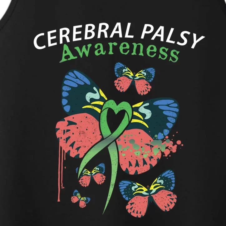 Cerebral Palsy Awareness Butterfly Design Idea Gift Performance Tank