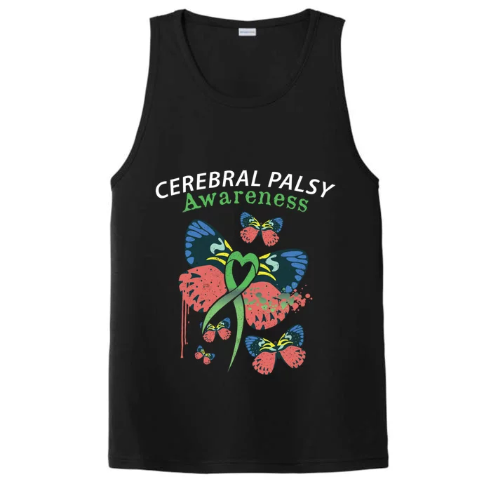 Cerebral Palsy Awareness Butterfly Design Idea Gift Performance Tank