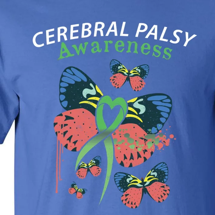 Cerebral Palsy Awareness Butterfly Design Idea Gift Tall T-Shirt