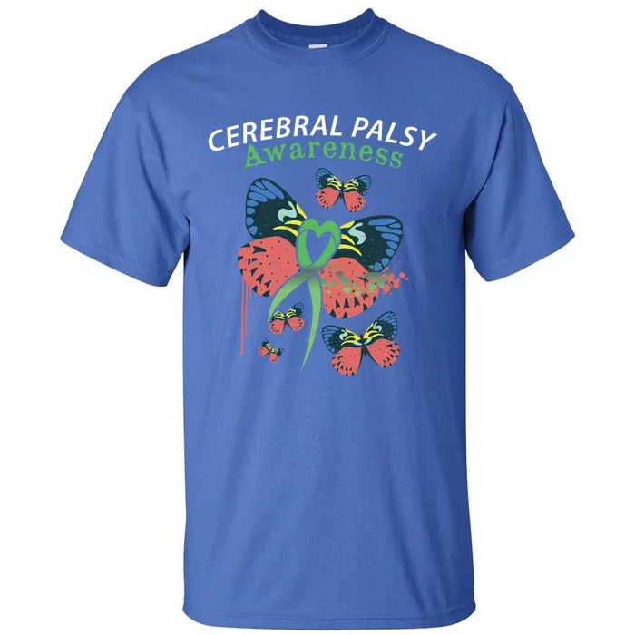 Cerebral Palsy Awareness Butterfly Design Idea Gift Tall T-Shirt