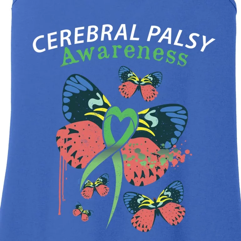 Cerebral Palsy Awareness Butterfly Design Idea Gift Ladies Essential Tank