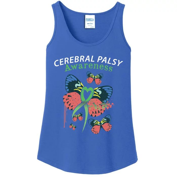 Cerebral Palsy Awareness Butterfly Design Idea Gift Ladies Essential Tank