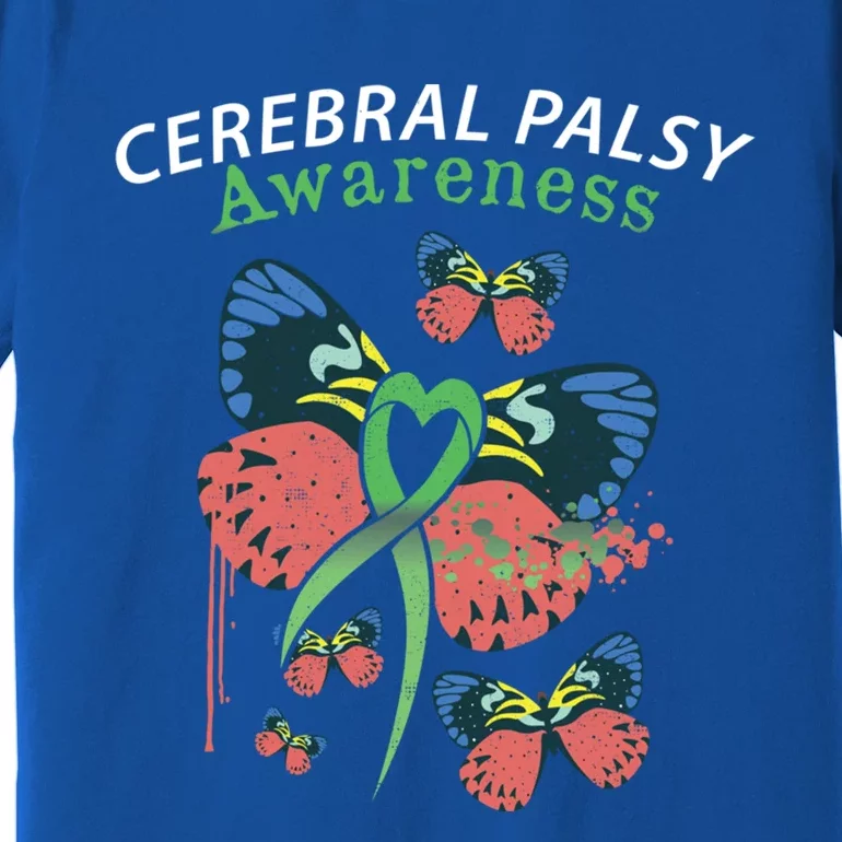 Cerebral Palsy Awareness Butterfly Design Idea Gift Premium T-Shirt