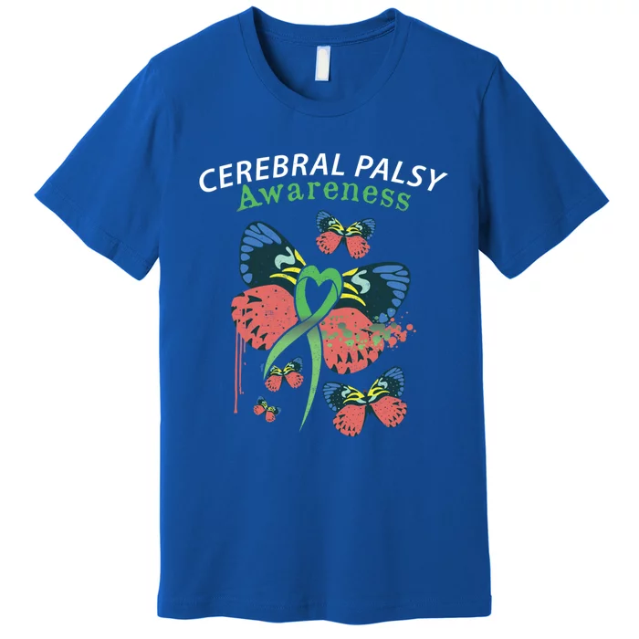 Cerebral Palsy Awareness Butterfly Design Idea Gift Premium T-Shirt