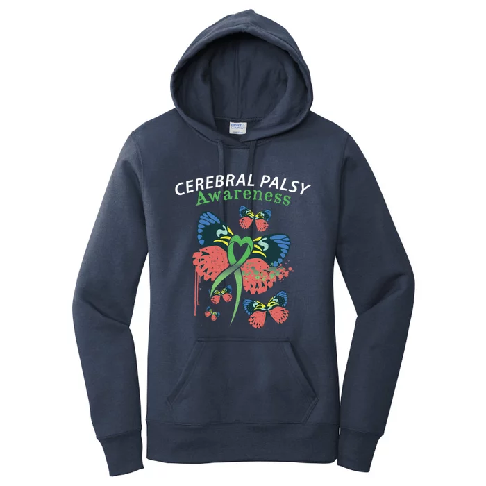 Cerebral Palsy Awareness Butterfly Design Idea Gift Women's Pullover Hoodie