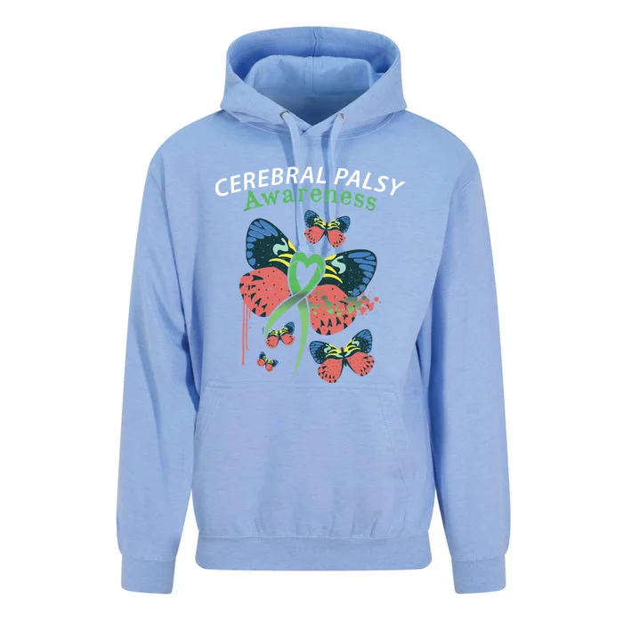 Cerebral Palsy Awareness Butterfly Design Idea Gift Unisex Surf Hoodie