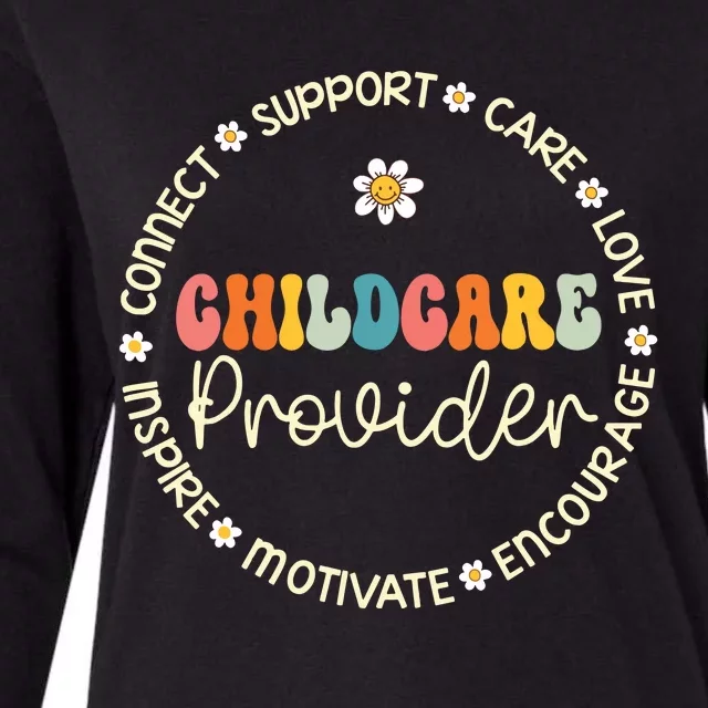 Childcare Provider Appreciation Week Back To School Womens Cotton Relaxed Long Sleeve T-Shirt