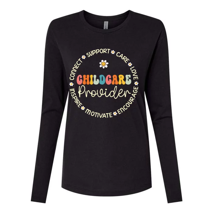 Childcare Provider Appreciation Week Back To School Womens Cotton Relaxed Long Sleeve T-Shirt