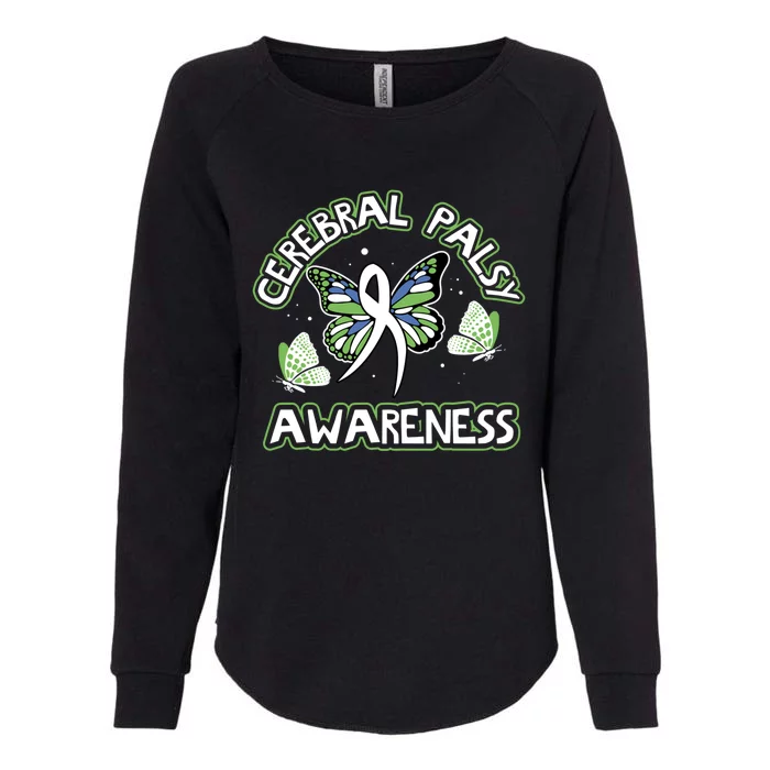 Cerebral Palsy Awareness Butterfly Design Idea Gift Womens California Wash Sweatshirt